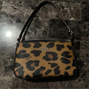 NWT Nolita 19 Wristlet Purse Wallet With Leopard Print & Signature Canvas CC866